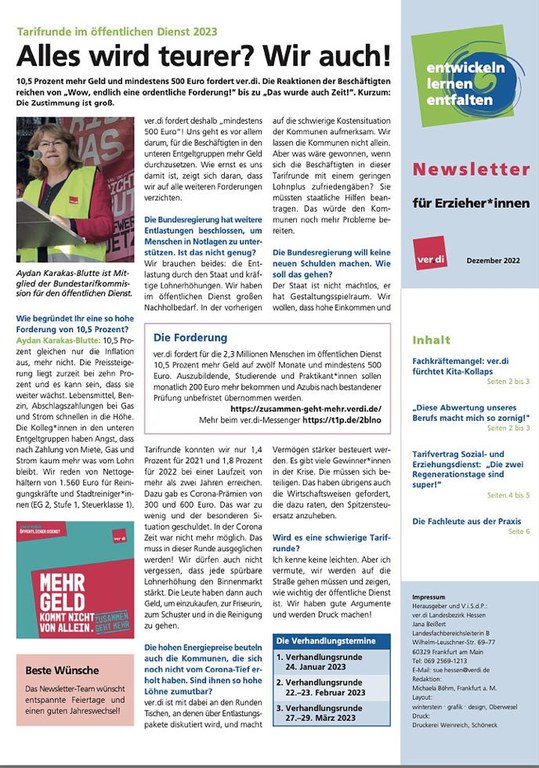 Erzieher Newsletter 2022-12