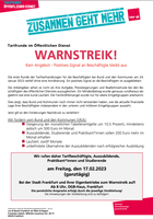 Warnstreik bei der Stadt Frankfurt und ihrer Eigenbetriebe  Freitag 17.02.2023